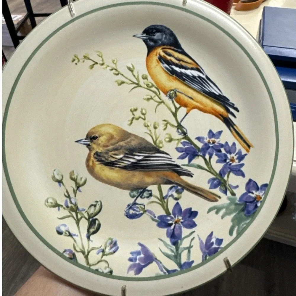 Lenox Summer Greetings Baltimore Oriole Salad Plate Catherine McClung 8 inch